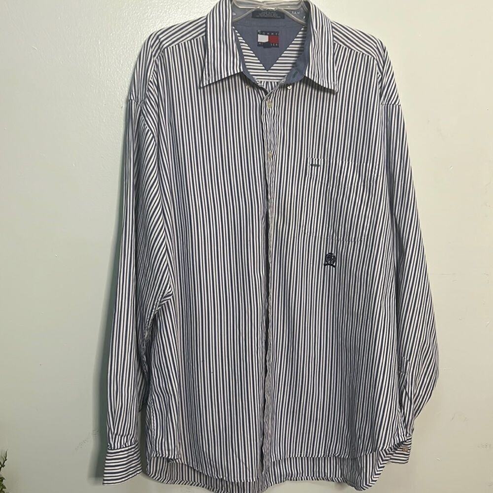 TOMMY HILFIGER STRIPED SHIRT SIZE XXL